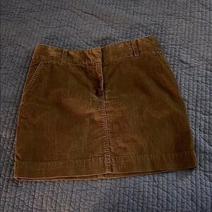 Brown Corduroy Mini Skirt